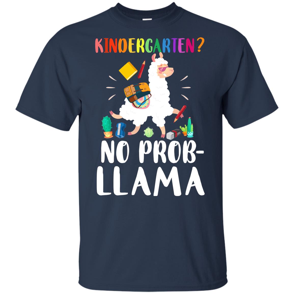 Kindergarten No Prob Llama Funny First Day Of School Youth Youth Shirt | Teecentury.com