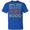 Epic Since May 2000 Vintage 22th Birthday Gifts T-Shirt & Hoodie | Teecentury.com