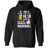 A Man Cannot Survive On Beer Alone He Also Needs BaseBall T-Shirt & Hoodie | Teecentury.com