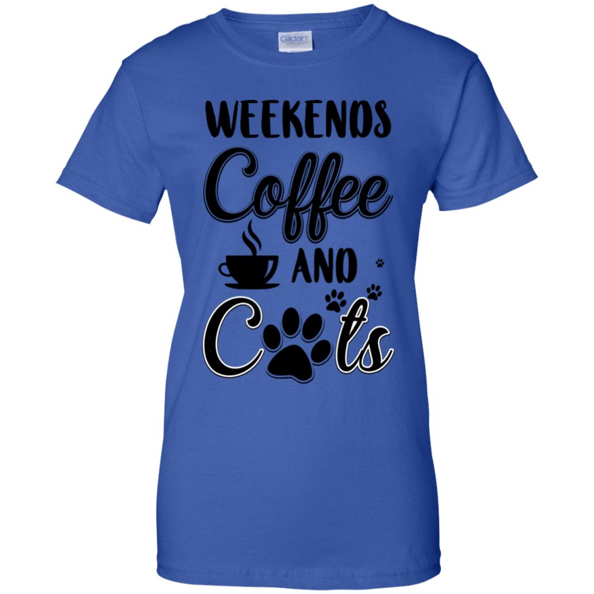 Weekends Coffee And Cats Lover Gifts T-Shirt & Tank Top | Teecentury.com