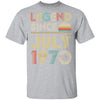 Legend Since July 1970 Vintage 52th Birthday Gifts T-Shirt & Hoodie | Teecentury.com