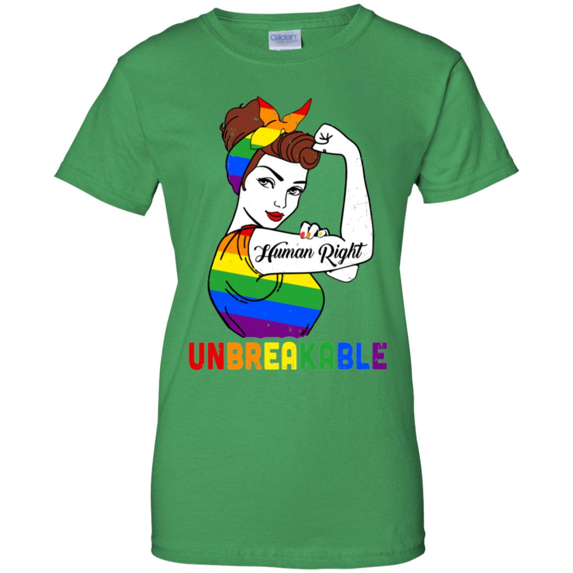 Lady Human Right Unbreakable Rainbow LGBT Pride Month T-Shirt & Hoodie | Teecentury.com