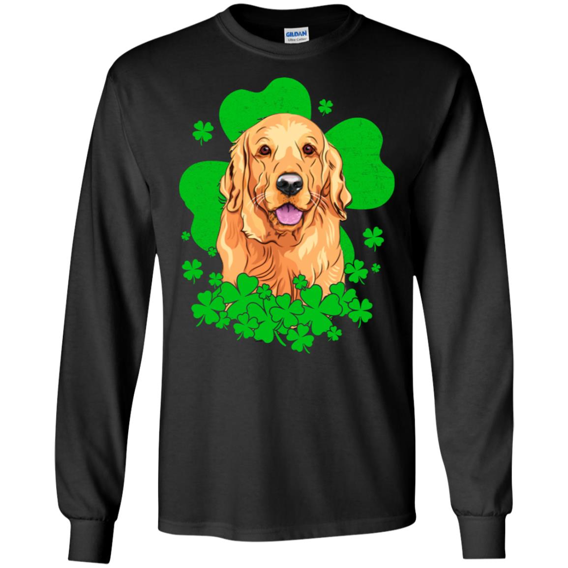 Golden Retriever St. Patrick's Day Clovers T-Shirt & Hoodie | Teecentury.com