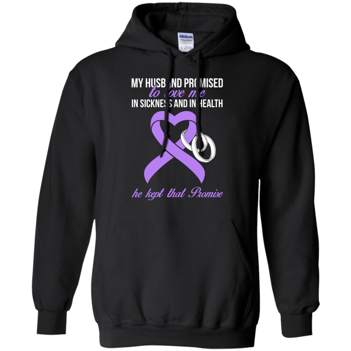 My Husband Promises To Love Me In Sickness Lavender Ribbon T-Shirt & Tank Top | Teecentury.com