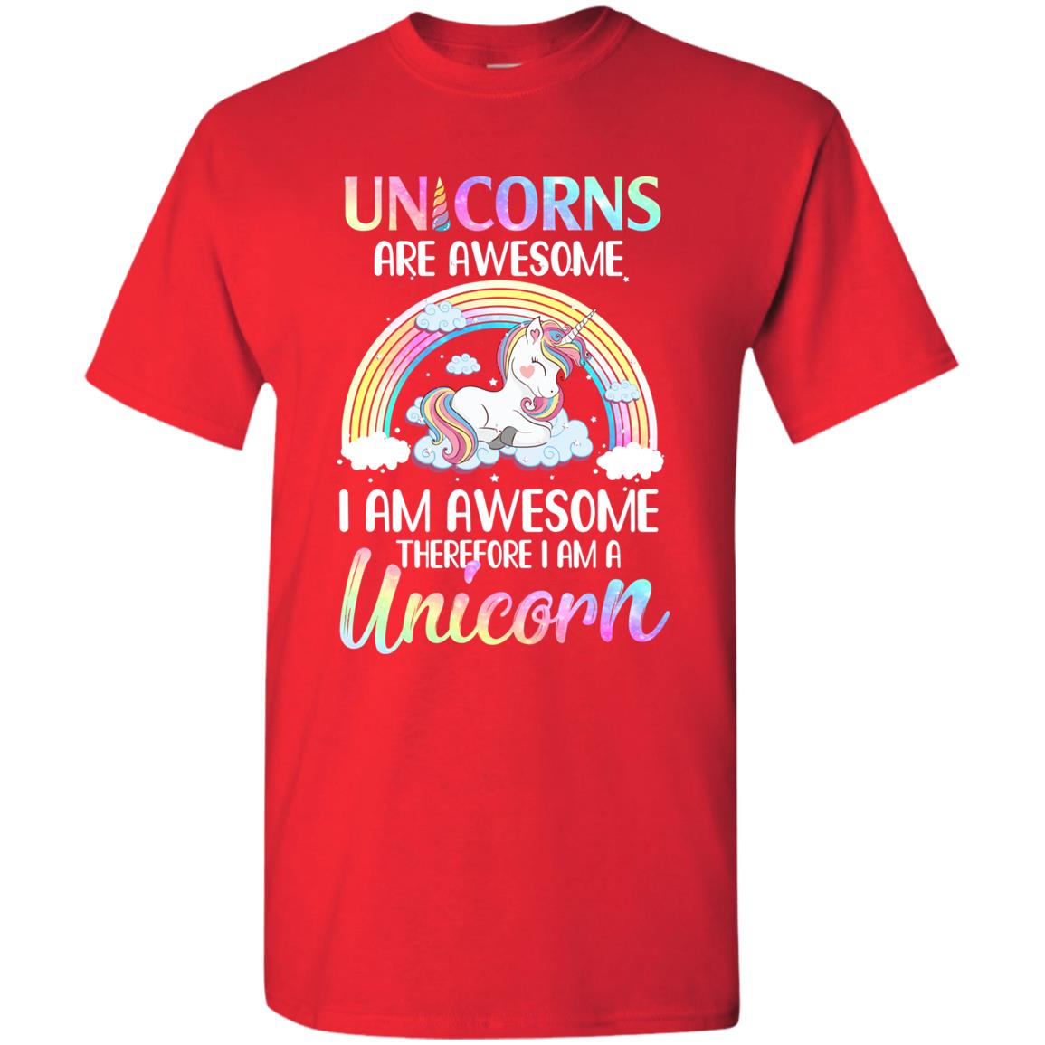 Unicorns Are Awesome I Am Awesome Therefore I Am A Unicorn Youth Youth Shirt | Teecentury.com