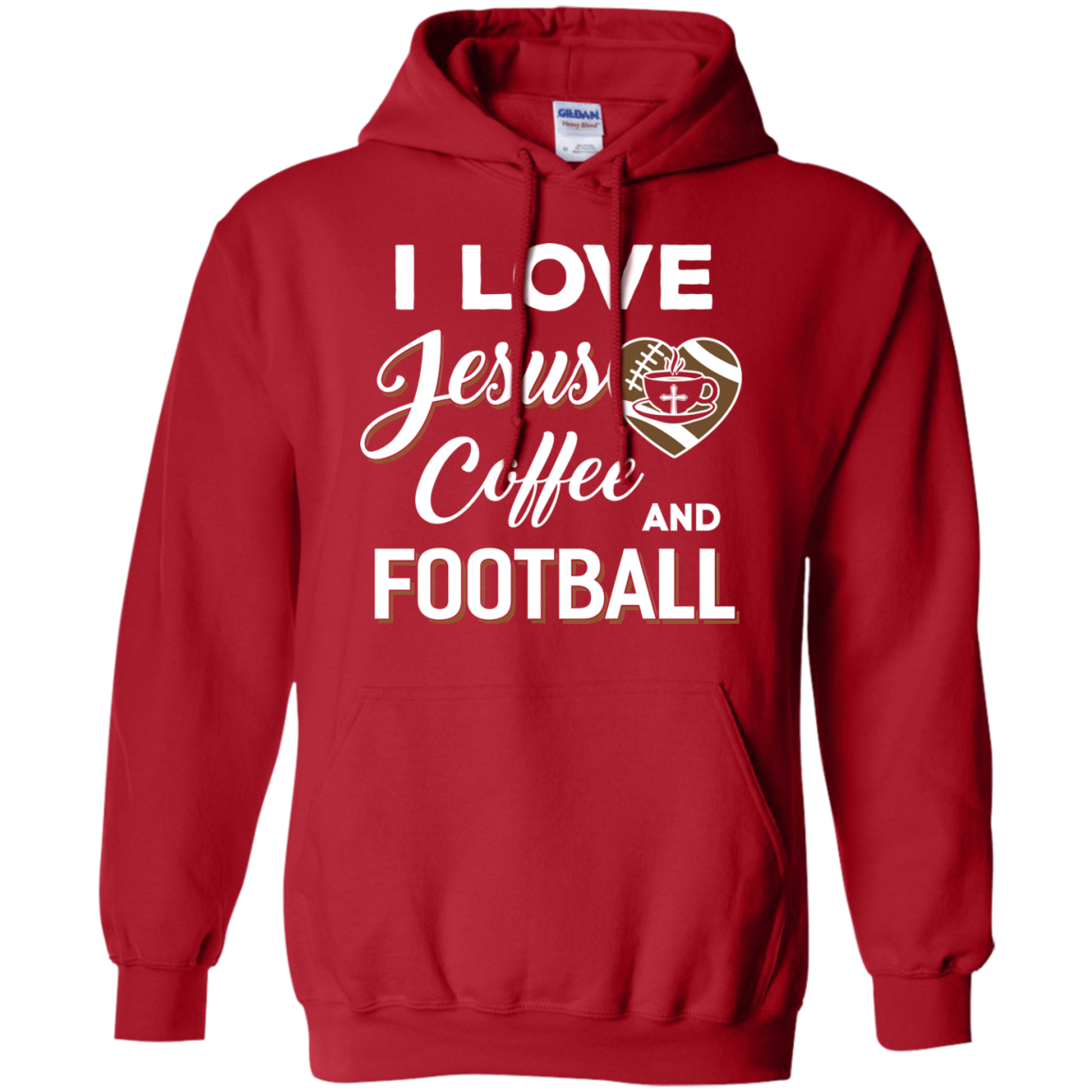 I Love Jesus Coffee & Football T-Shirt & Hoodie | Teecentury.com