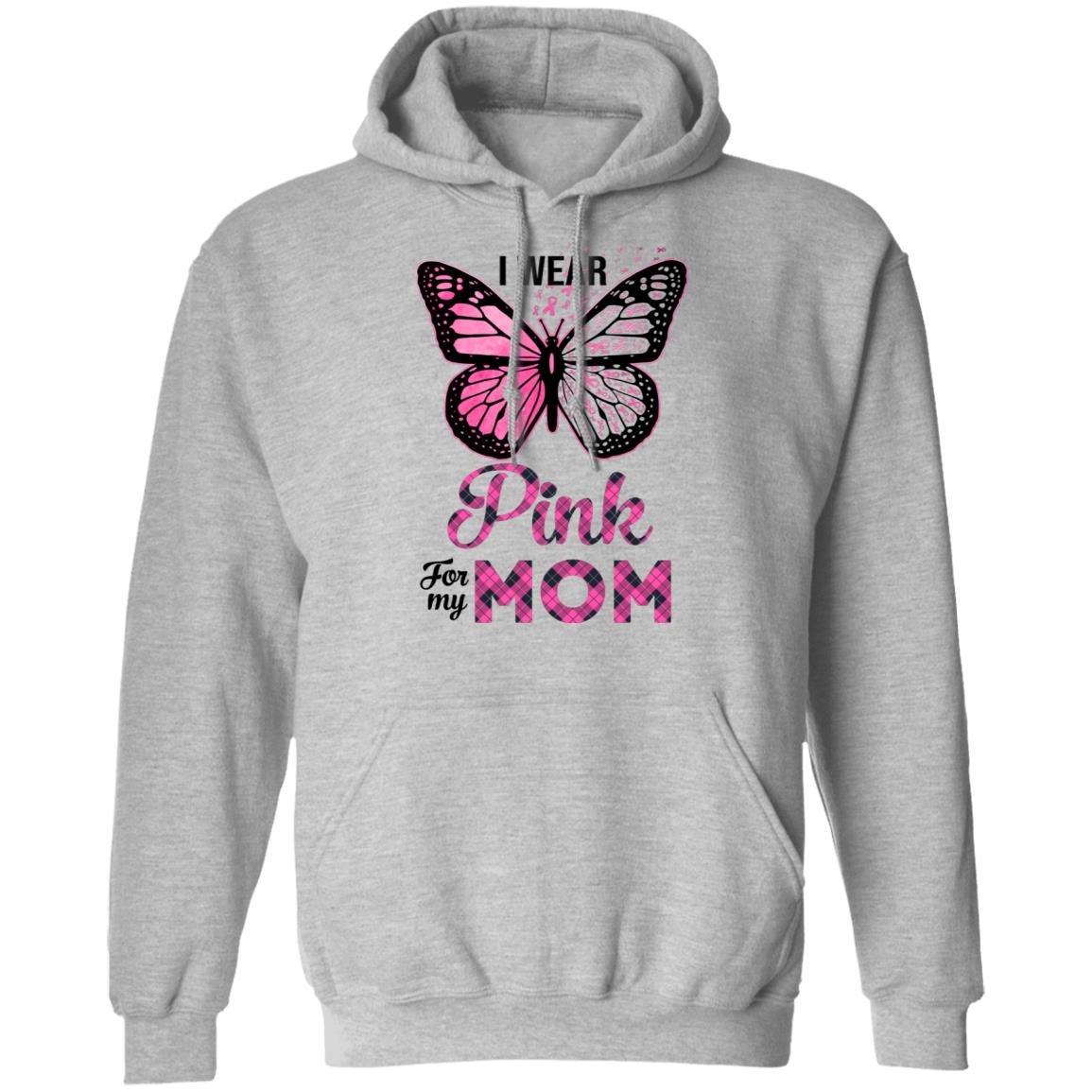 I Wear Pink For My Mom Butterfly Breast Cancer Awareness T-Shirt & Hoodie | Teecentury.com