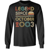 Legend Since October 2003 Vintage 19th Birthday Gifts T-Shirt & Hoodie | Teecentury.com
