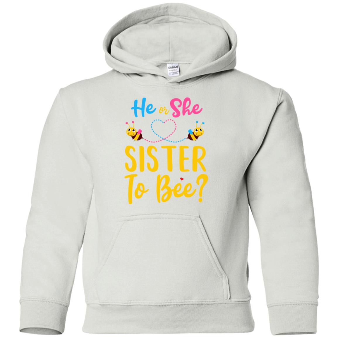 Gender Reveal Pink Or Blue What Will It Bee He Or She Sister Youth Youth Shirt | Teecentury.com