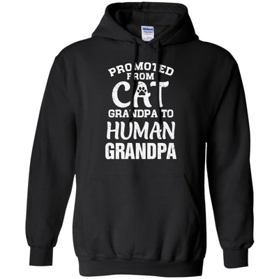 Promoted From Cat Grandpa To Human Grandpa Gifts T-Shirt & Hoodie | Teecentury.com