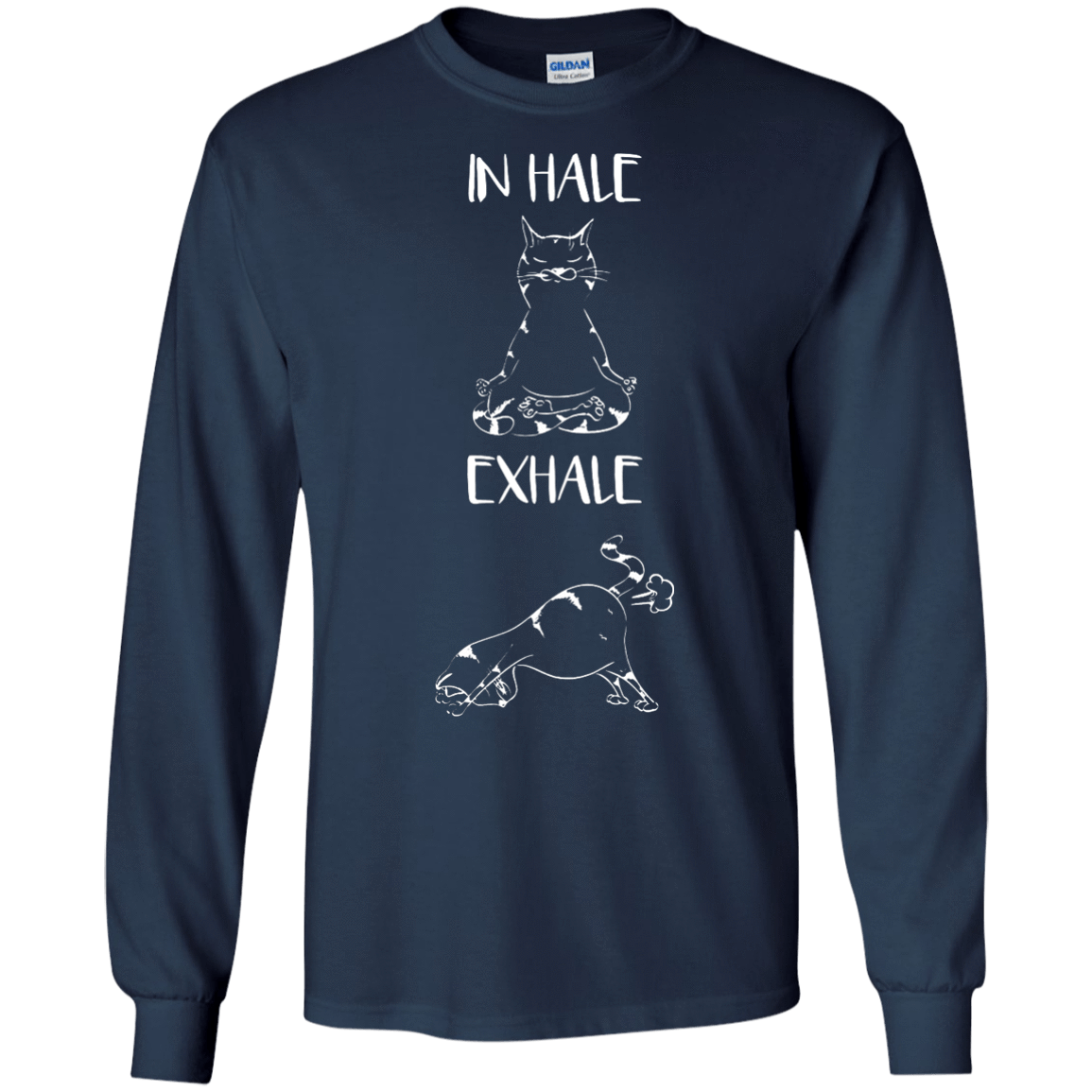 Yoga Cat Inhale Exhale T-Shirt & Hoodie | Teecentury.com