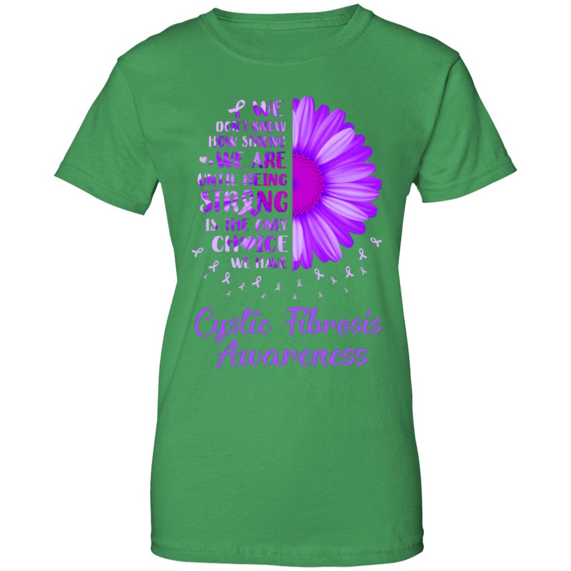 Being Strong Daisy Flower Purple Cystic Fibrosis Awareness T-Shirt & Hoodie | Teecentury.com