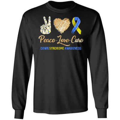 Peace Love Cure Down Syndrome Awareness T-Shirt & Hoodie | Teecentury.com