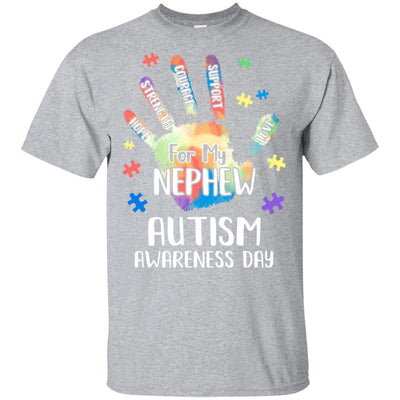 Support Autism Awareness For My Nephew Puzzle Gift T-Shirt & Hoodie | Teecentury.com