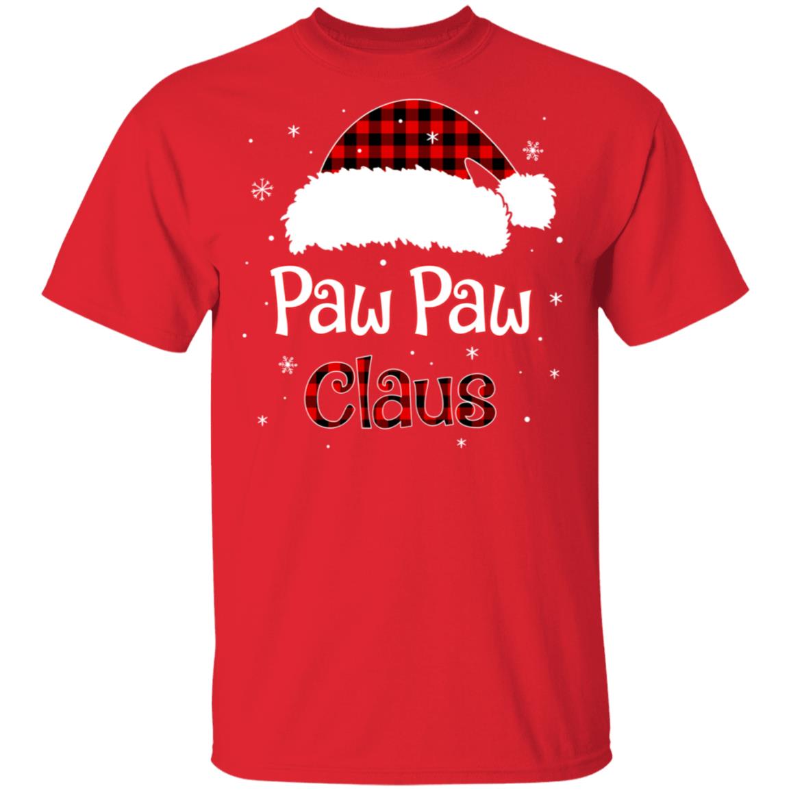 Santa Paw Paw Claus Red Plaid Family Pajamas Christmas Gift T-Shirt & Sweatshirt | Teecentury.com