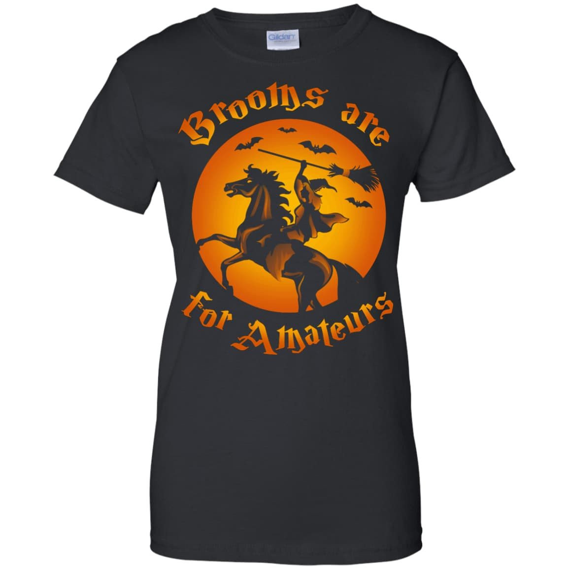 Brooms Are For Amateurs Funny Halloween Horse Riding T-Shirt & Hoodie | Teecentury.com