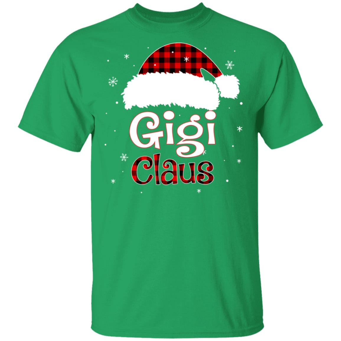 Santa Gigi Claus Red Plaid Family Pajamas Christmas Gift T-Shirt & Sweatshirt | Teecentury.com