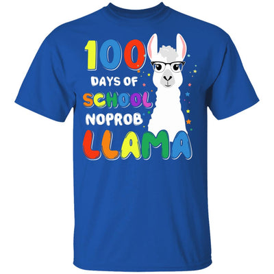 100 Days Of School No Probllama Llama 100Th Day Youth Youth Shirt | Teecentury.com