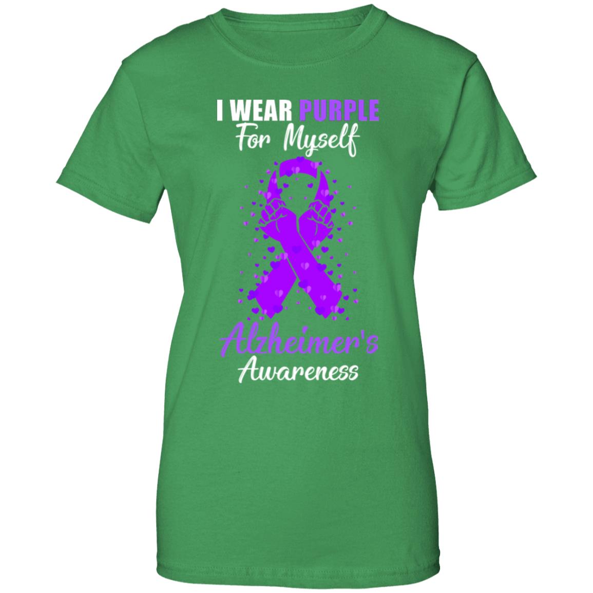 I Wear Purple For Myself Support Alzheimer's Awareness T-Shirt & Hoodie | Teecentury.com