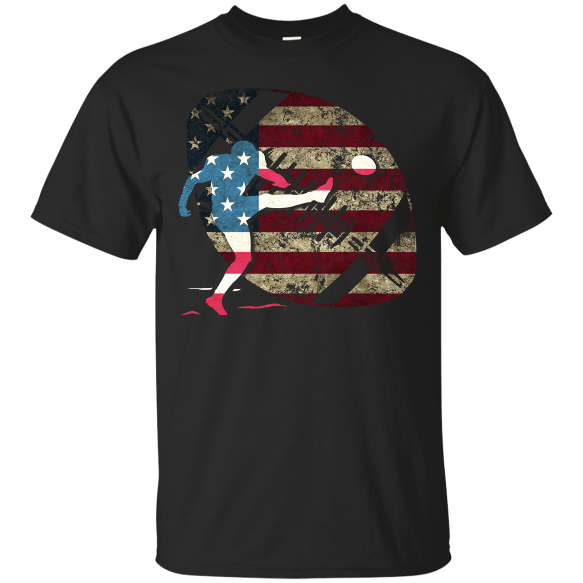 Kicker Football America Flag T-Shirt & Hoodie | Teecentury.com