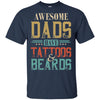 Vintage Funny Awesome Dads Have Tattoos And Beards T-Shirt & Hoodie | Teecentury.com