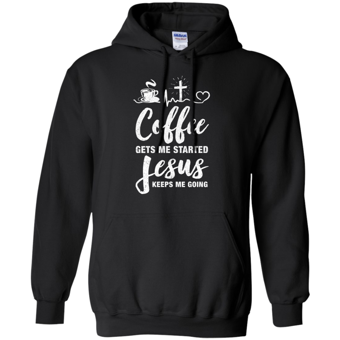 Coffee Gets Me Started Jesus Keeps Me Going T-Shirt & Hoodie | Teecentury.com