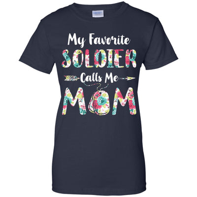 Floral My Favorite Soldier Calls Me Mom Mothers Day Gift T-Shirt & Hoodie | Teecentury.com