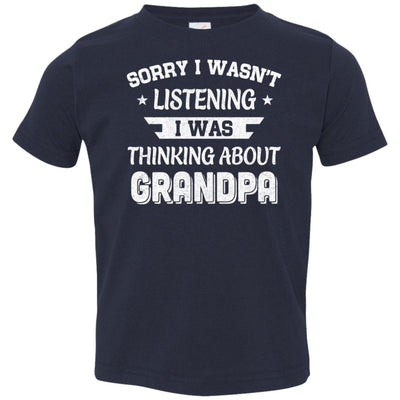 Sorry Not Listening Thinking About Grandpa Funny Kids Youth Youth Shirt | Teecentury.com