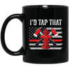 I'd Tap That Firefighter Hydrant US Thin Red Line Flag Dad Mug Coffee Mug | Teecentury.com