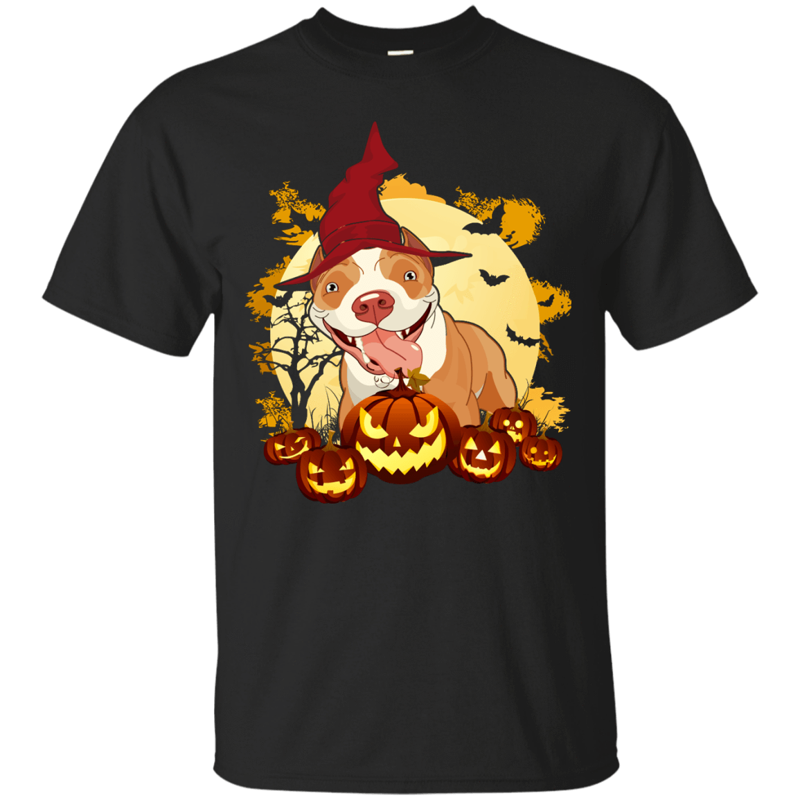 Pitbull Halloween Pumpkin T-Shirt & Hoodie | Teecentury.com