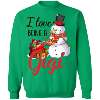 I Love Being A Gigi Snowman Gift For Christmas Day T-Shirt & Sweatshirt | Teecentury.com