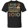 Legend Since February 2010 Vintage 12th Birthday Gifts Youth Youth Shirt | Teecentury.com