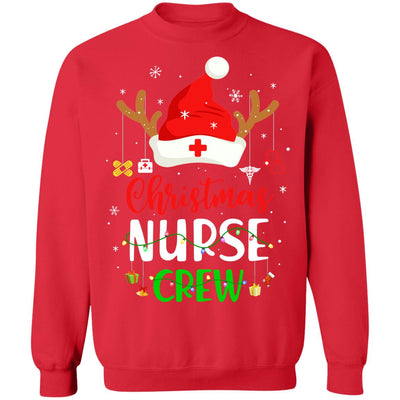 Christmas Nurse Crew Santa Hat Reindeer Merry Christmas Gift T-Shirt & Sweatshirt | Teecentury.com