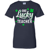 One Lucky Teacher Irish Shamrocks Funny St Patrick Day T-Shirt & Hoodie | Teecentury.com