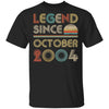 Legend Since October 2004 Vintage 18th Birthday Gifts T-Shirt & Hoodie | Teecentury.com
