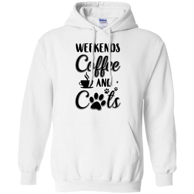 Weekends Coffee And Cats Lover Gifts T-Shirt & Tank Top | Teecentury.com