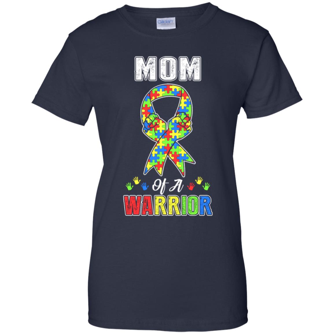 Mom Of A Warrior Support Autism Awareness Gift T-Shirt & Hoodie | Teecentury.com