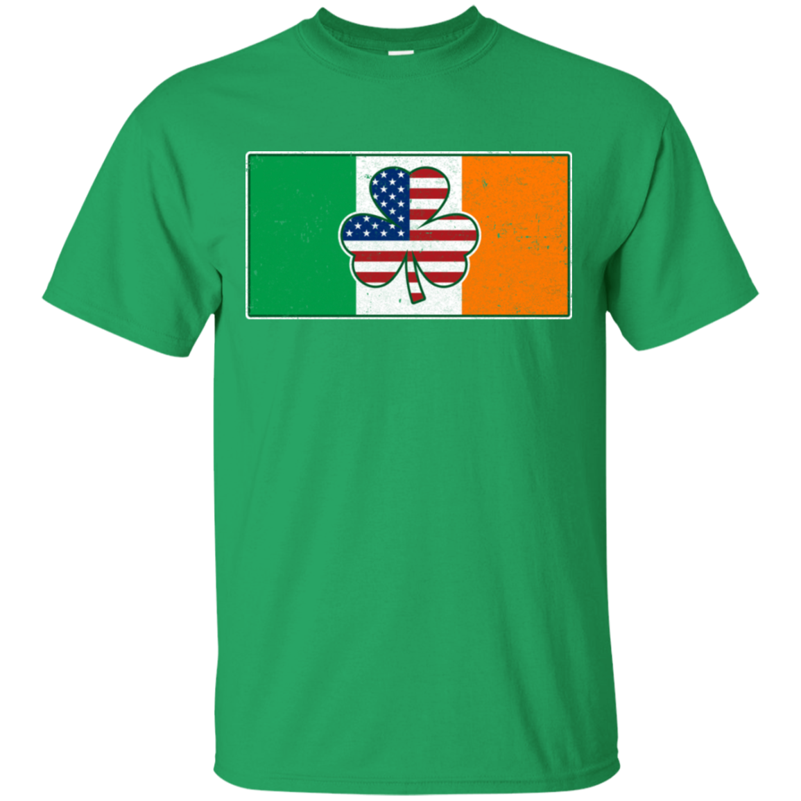 Shamrock Irish Ireland USA American Flag Gift T-Shirt & Hoodie | Teecentury.com