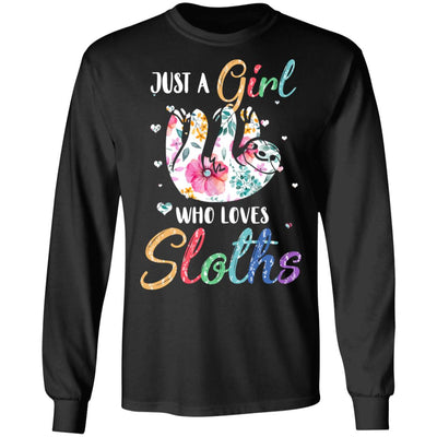 Just A Girl Who Loves Sloths Cute Sloth Lover T-Shirt & Hoodie | Teecentury.com