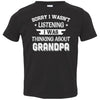 Sorry Not Listening Thinking About Grandpa Funny Kids Youth Youth Shirt | Teecentury.com