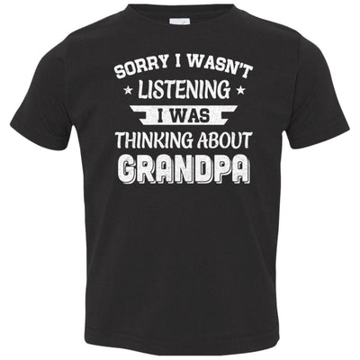 Sorry Not Listening Thinking About Grandpa Funny Kids Youth Youth Shirt | Teecentury.com