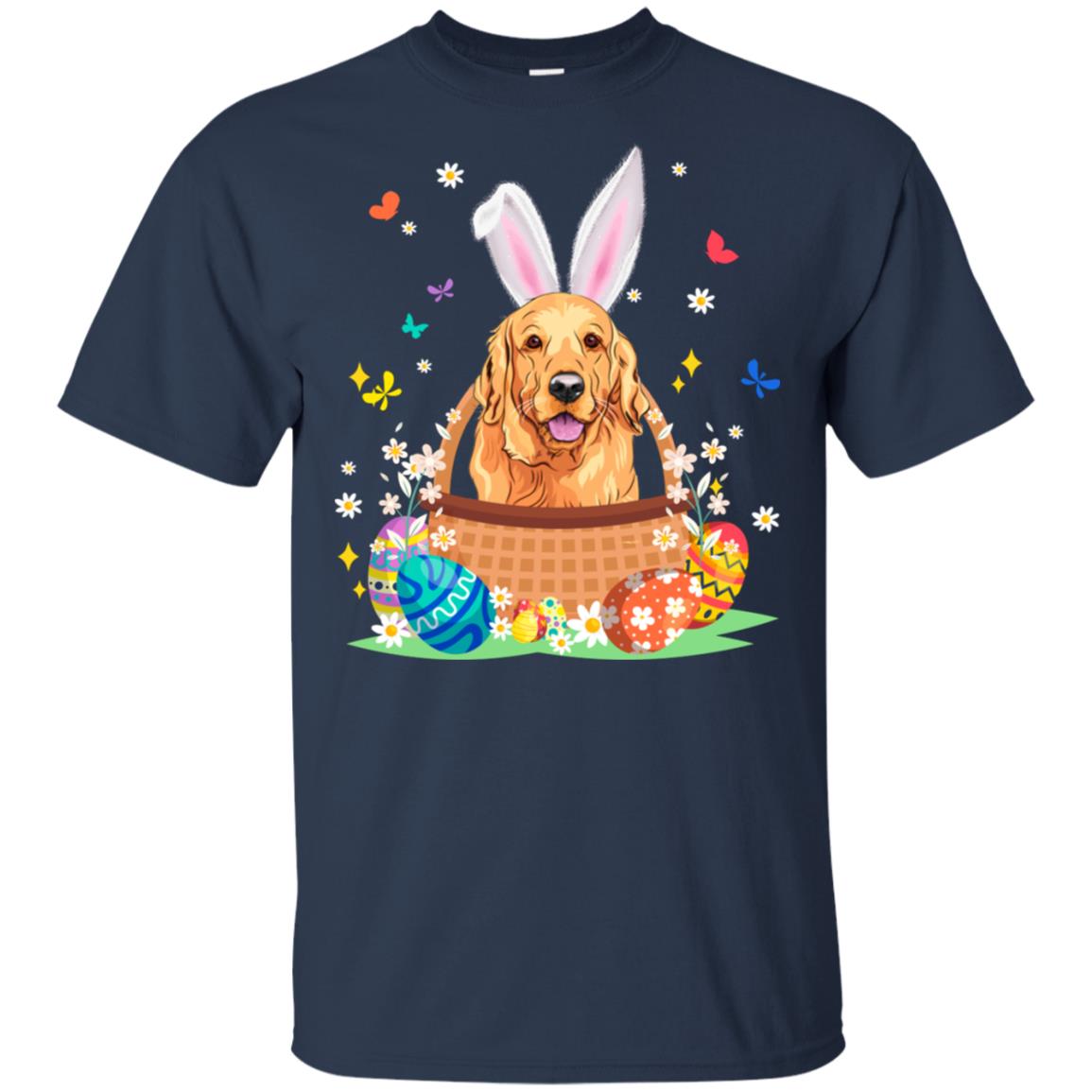 Golden Retriever Bunny Hat Rabbit Easter Eggs T-Shirt & Hoodie | Teecentury.com