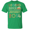 Legend Since January 2014 Vintage 8th Birthday Gifts Youth Youth Shirt | Teecentury.com