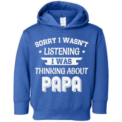 Sorry Not Listening Thinking About Papa Funny Kids Youth Youth Shirt | Teecentury.com