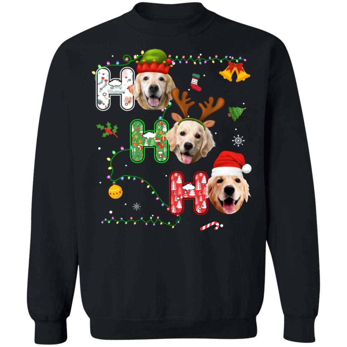 Christmas Ho Ho Ho Golden Retriever Lover Funny Xmas Gift T-Shirt & Sweatshirt | Teecentury.com