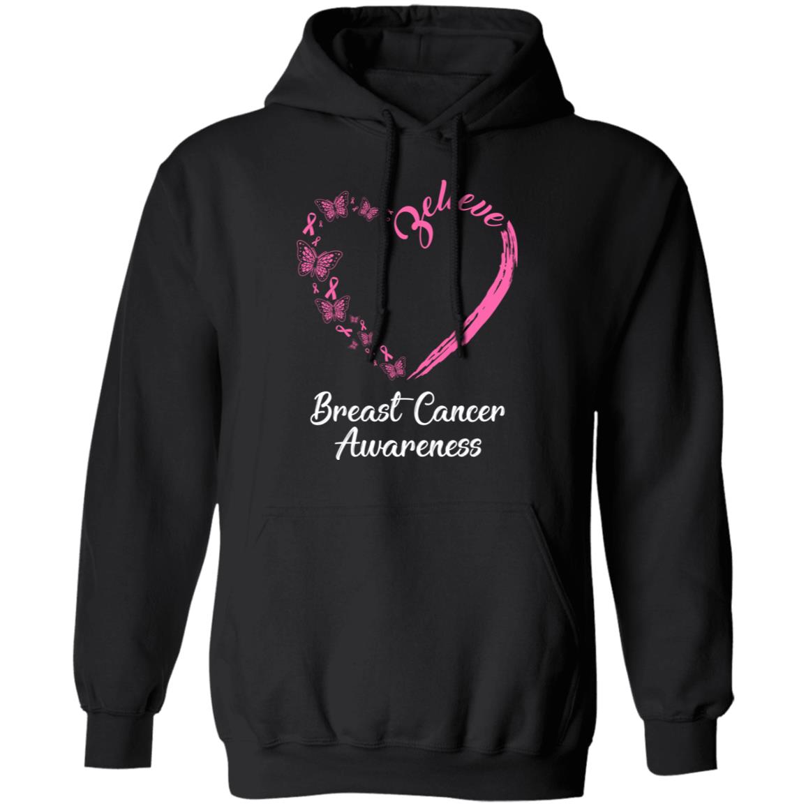 Butterfly Believe Breast Cancer Awareness Ribbon Gifts T-Shirt & Hoodie | Teecentury.com