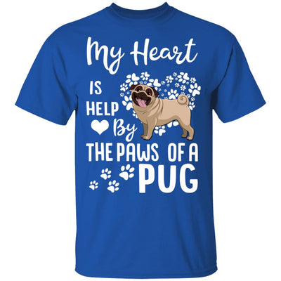 My Heart Is Held By The Paws Of A Pug Lover T-Shirt & Hoodie | Teecentury.com