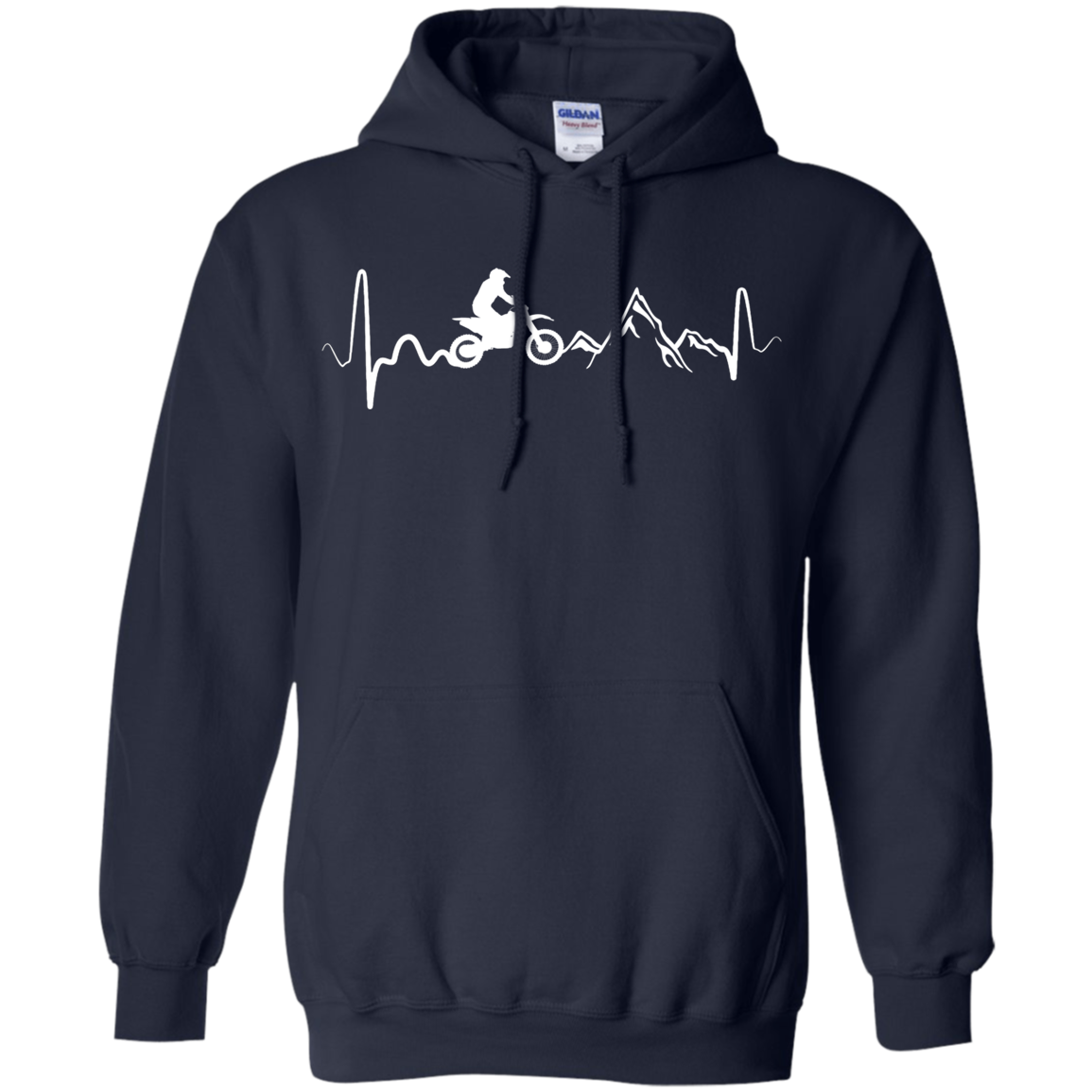Mountain Dirt Bike Motocross Heartbeat T-Shirt & Hoodie | Teecentury.com