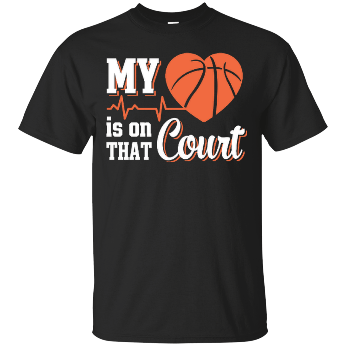 My Heart Is On That Court Basketball T-Shirt & Hoodie | Teecentury.com