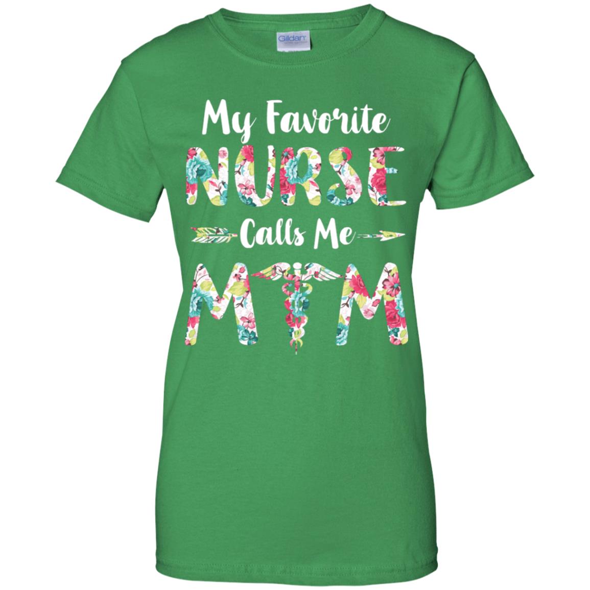 Floral My Favorite Nurse Calls Me Mom Mothers Day Gift T-Shirt & Hoodie | Teecentury.com